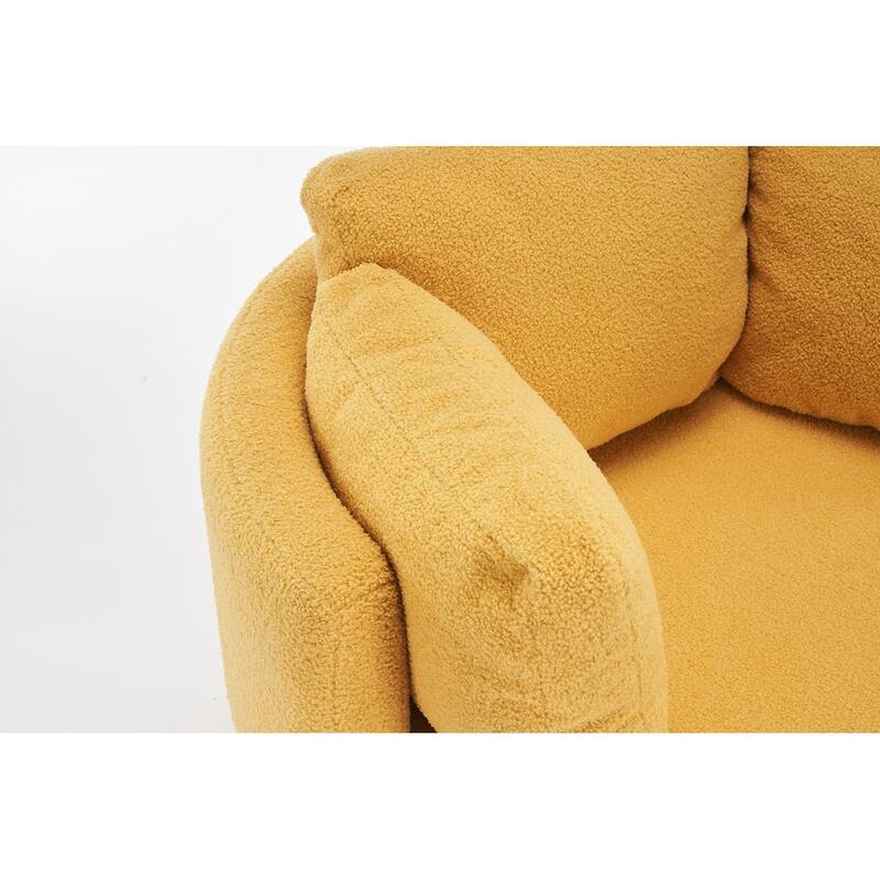 Teddy Fabric Swivel And Storage Chair
