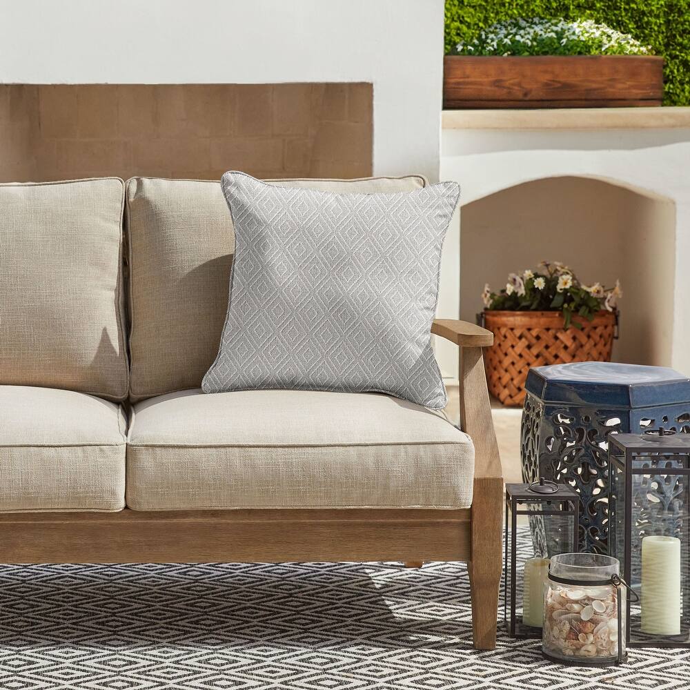 Sorra Home Sunbrella Outdoor Corded Pillow Single