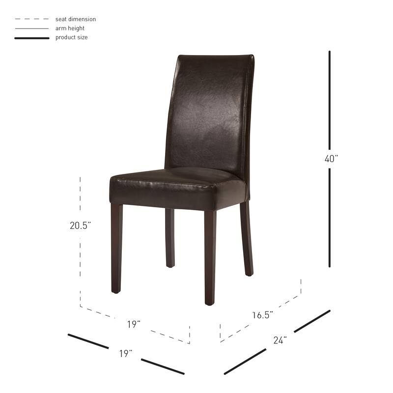 NPD Furniture Hartford Leather Dining Chair (Set of 2)