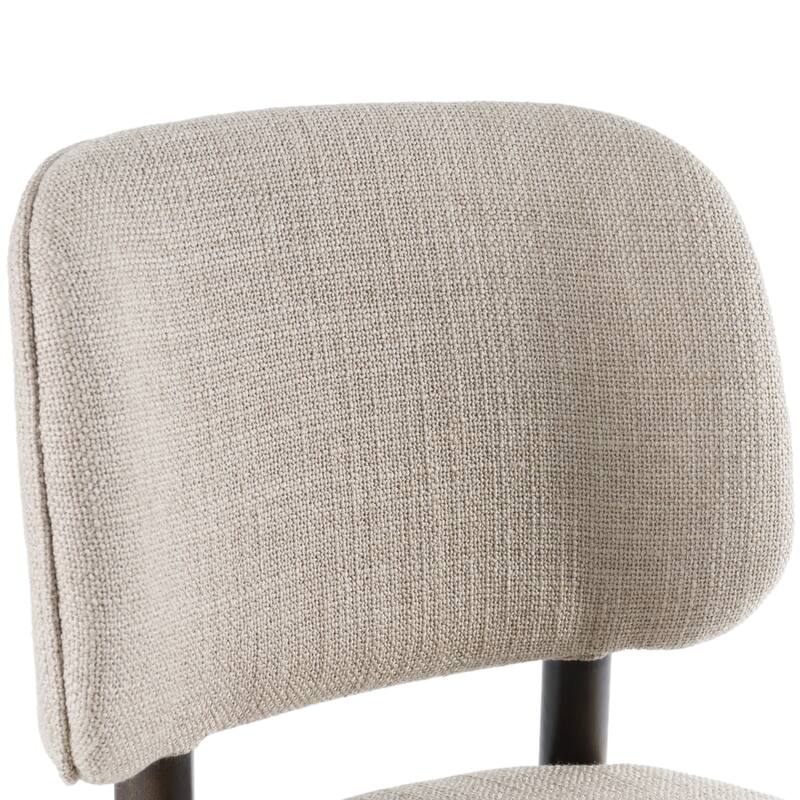 Modrest Kathy Modern Beige Fabric & Oak Dining Side Chair (Set of 2)