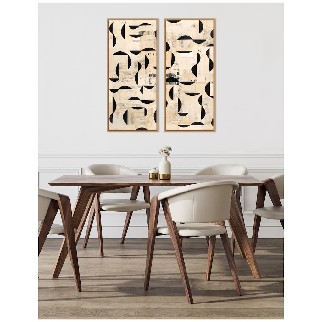 Kate and Laurel Half Moon Bay Panel 2 Piece Framed Canvas Wall Art Set by Felicia Dadak