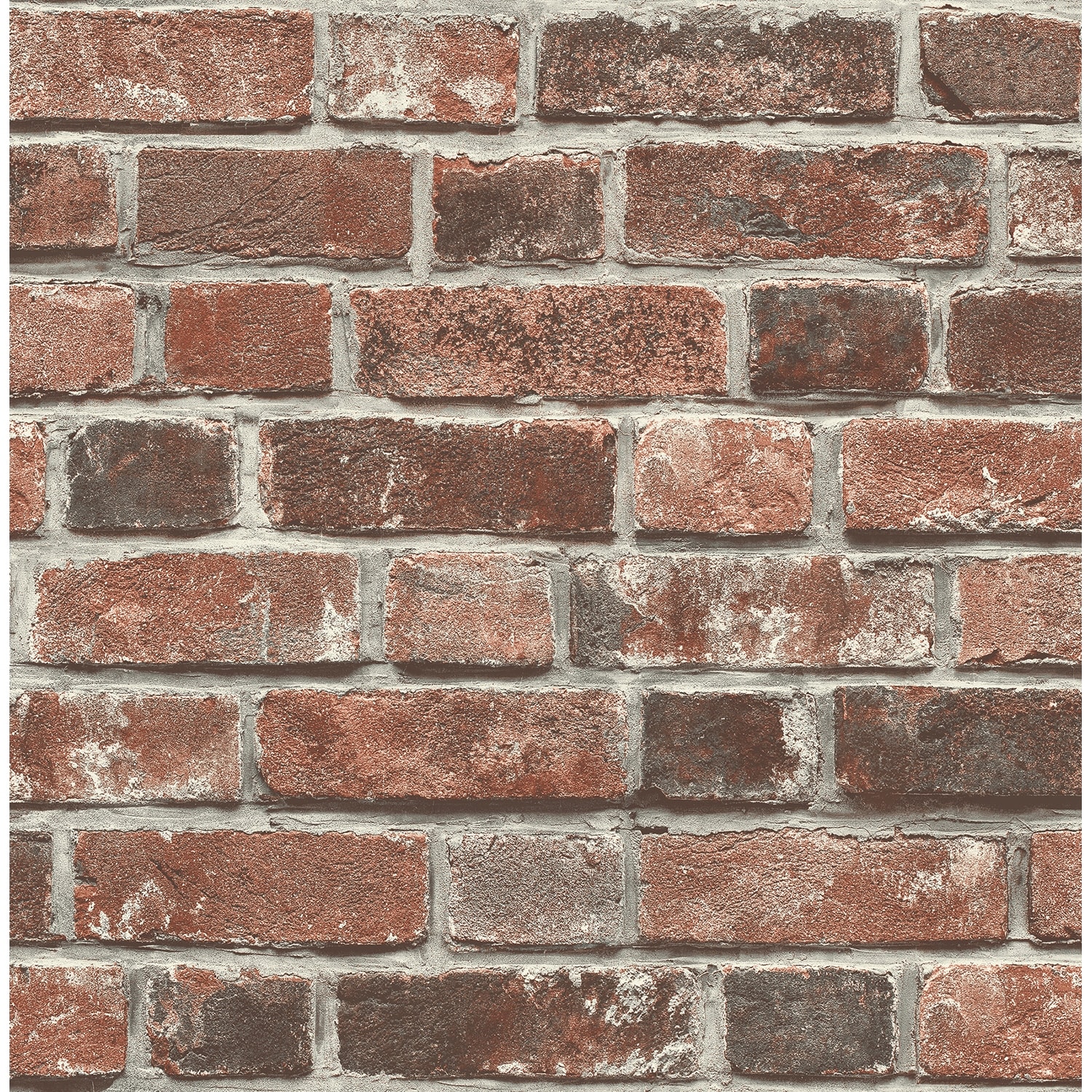 NextWall Distressed Red Brick Peel and Stick Removable Wallpaper - 20.5 in. W x 18 ft. L