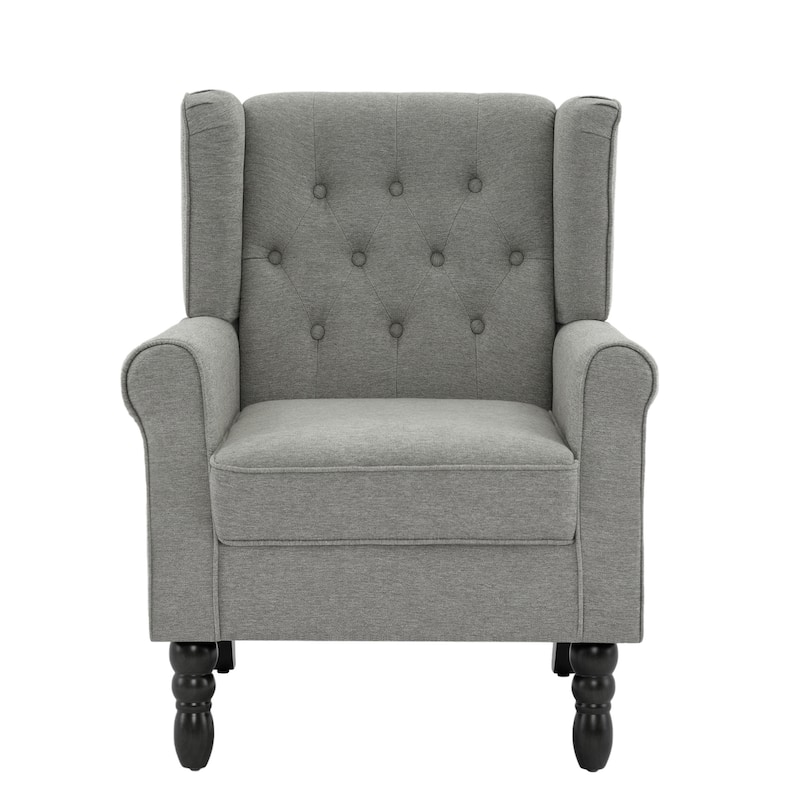 Button Tufted Wingback Upholstered Accent Chairs Set of 2