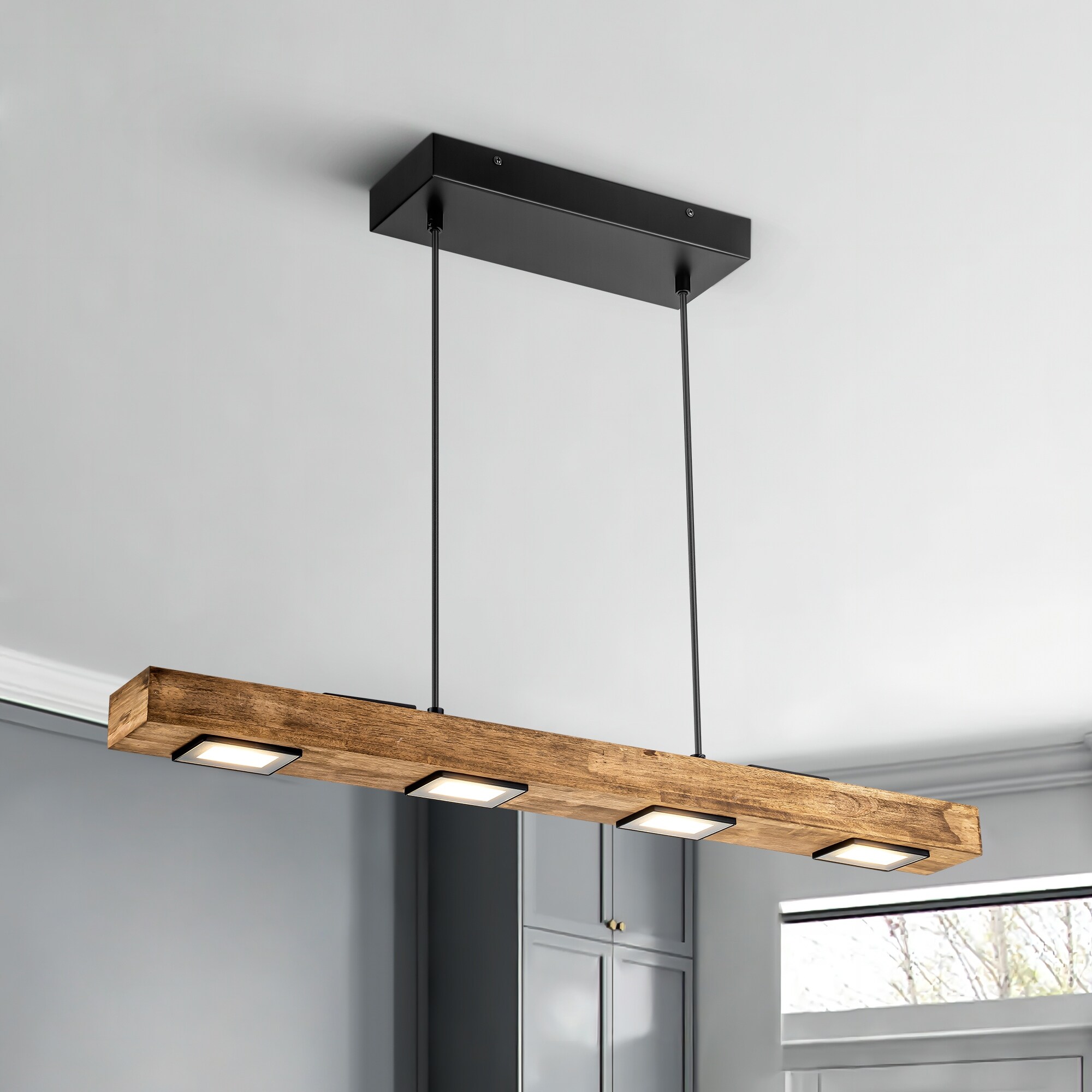 Wood Linear Pendant Lights Bed Bath Beyond