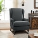 preview thumbnail 11 of 13, Enova Home Super Stretch Rhombus Jacquard Spandex Fabric 2 Pieces T-Cushion Wingback Slipcover - N/A Grey