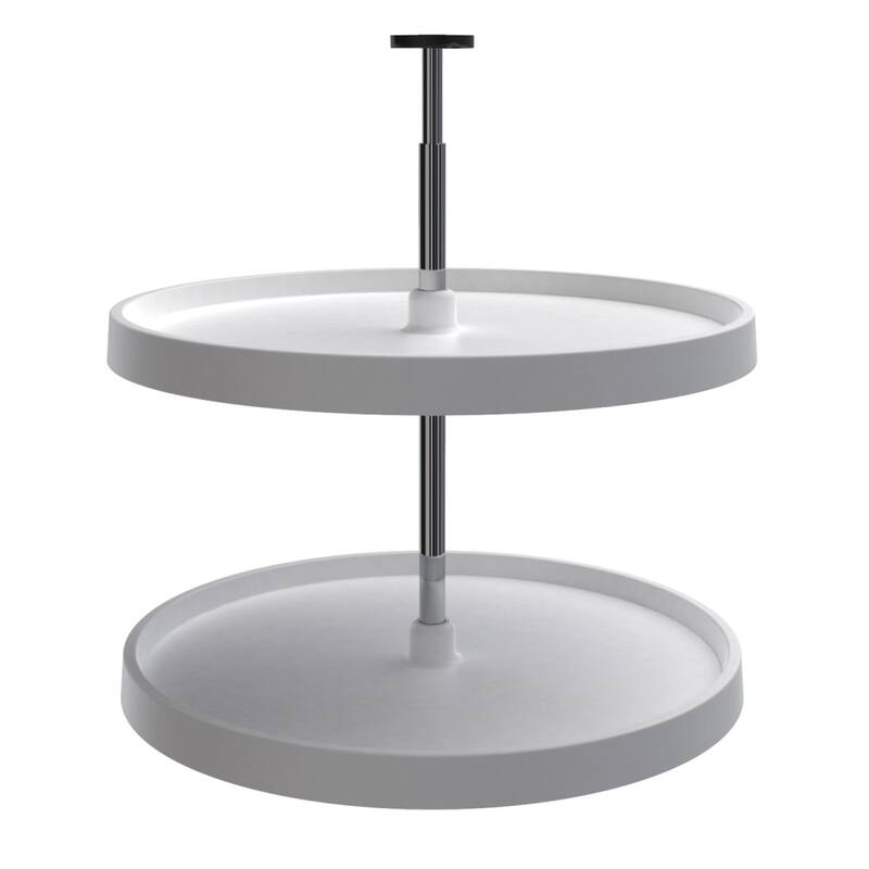 Rev-A-Shelf 20'' Lazy Susan Full-Circle Polymer 2-Shelf, White, 3072-20-11-52 - 28 Inch