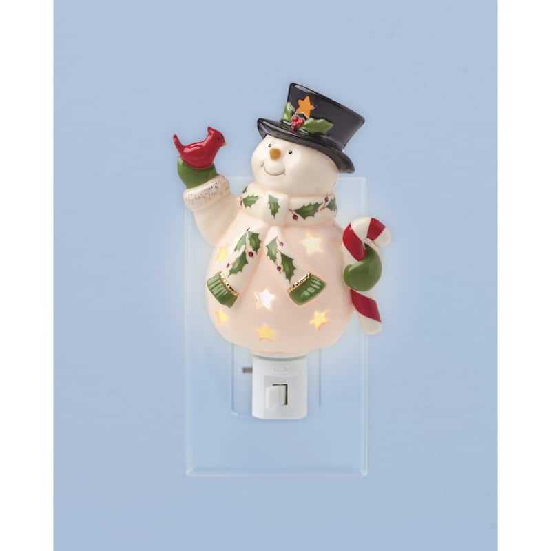 Lenox Happy Holly Days Snowman Night Light