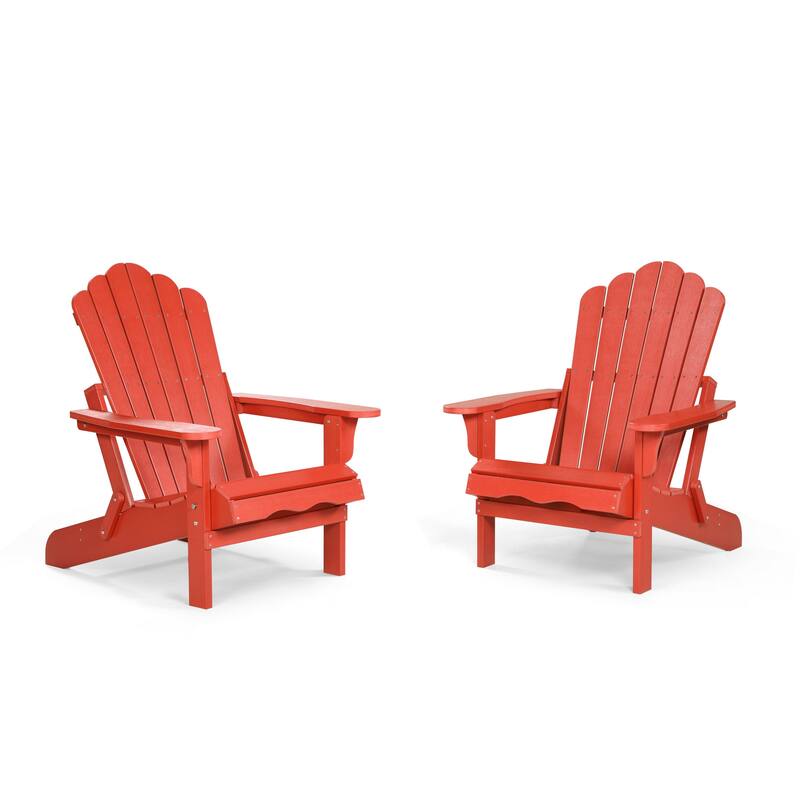 Haven Poly Resin Plastic Folding Adirondack Chair (Set of 2)