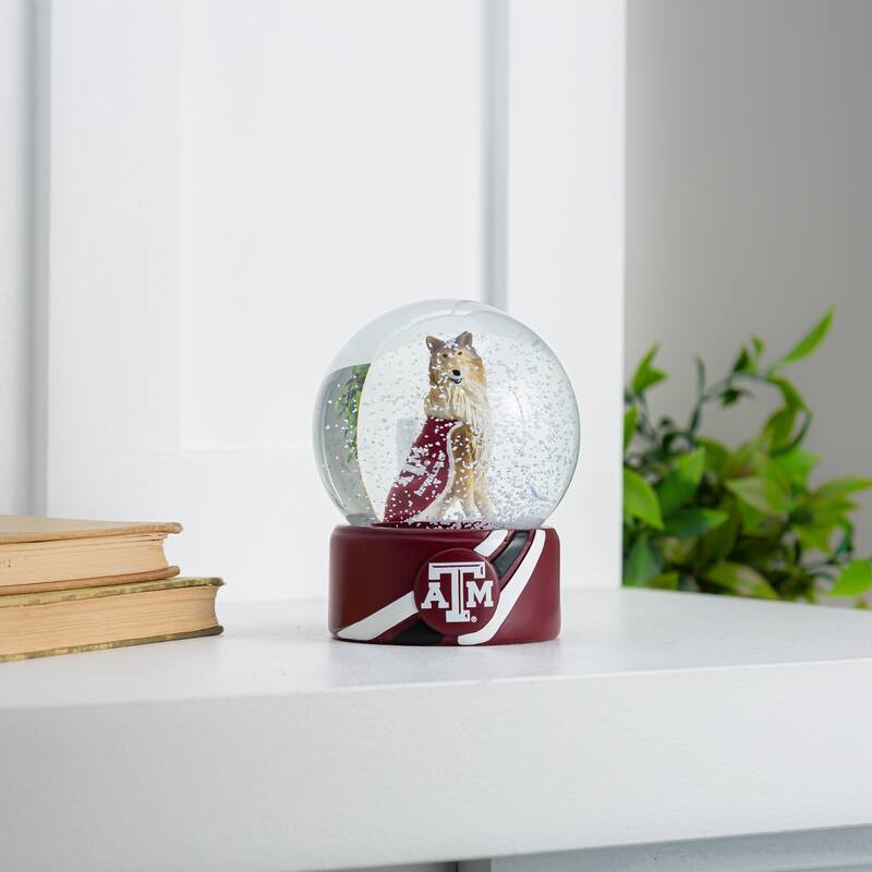 Texas A and M 5 in. Glass Tabletop Snow Globe