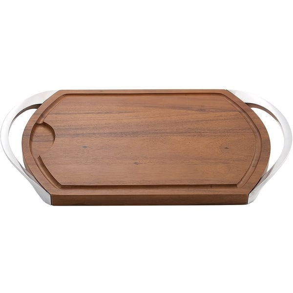 Casafield Bamboo Cutting Board Set with Food Storage Trays and Lids, Brown