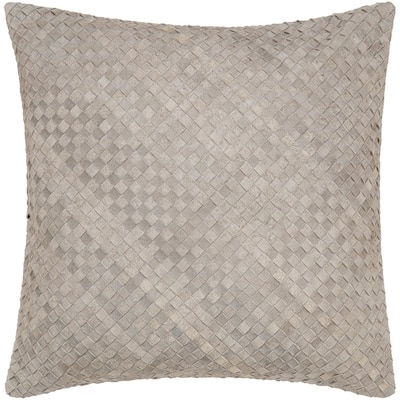 Breau Hair-on-hide Basketweave Throw Pillow