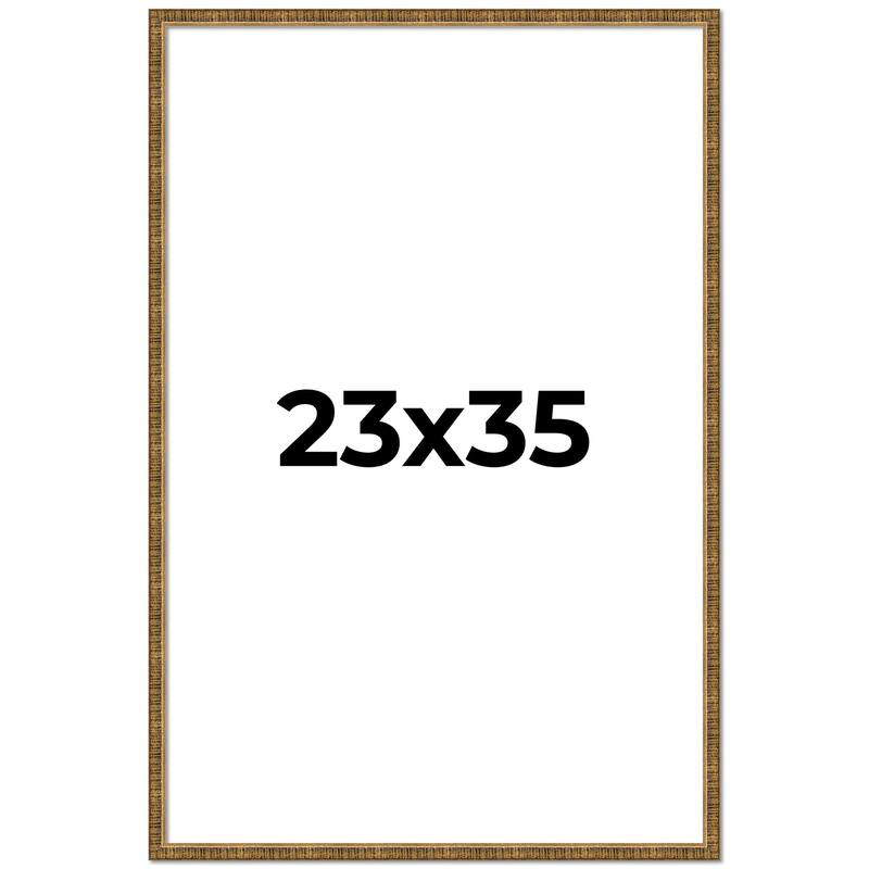 23x35 Frame Gold Kingsley Distressed Solid Wood Picture Frame Width