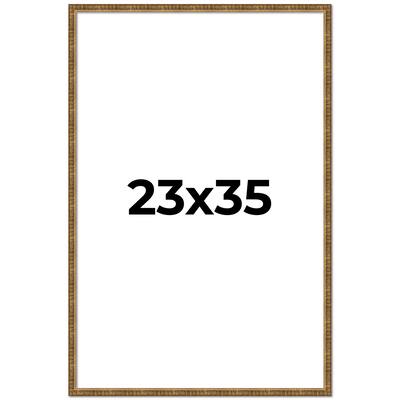 23x35 Frame Gold Kingsley Distressed Solid Wood Picture Frame Width