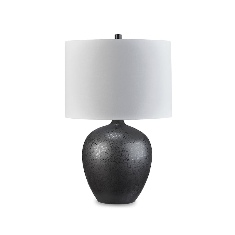 Ashley Furniture Ladstow Black Ceramic Table Lamp - 15"W x 15"D x 24"H