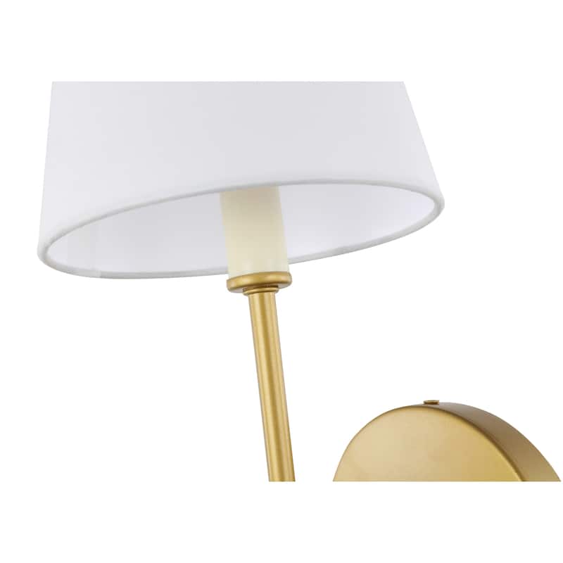 Elegant Lighting Mel 15" Wall Sconce with Linen Shade