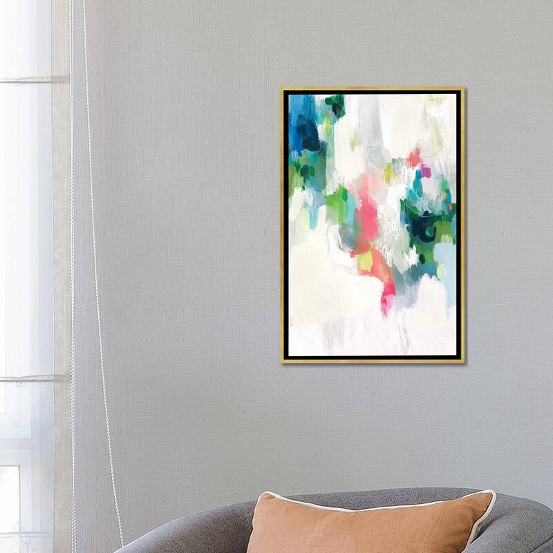 iCanvas "Raspberry & Teal II" by Victoria Borges Framed Canvas Print