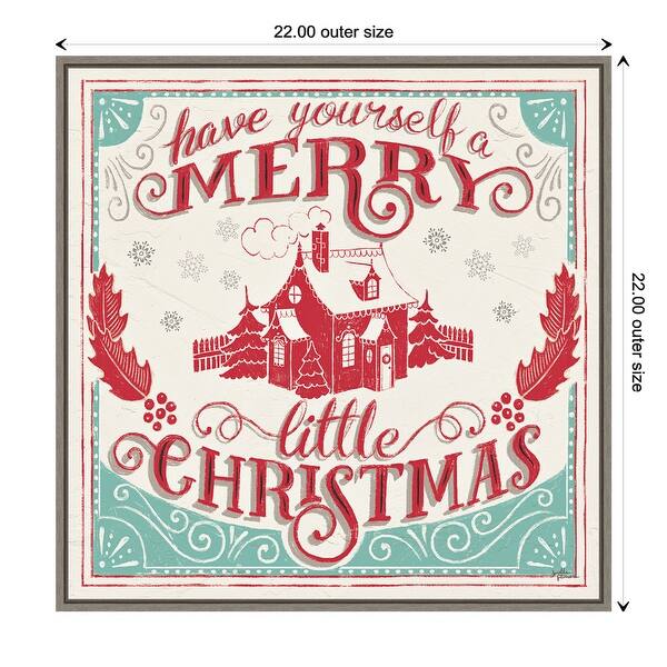 Merry Little Christmas V by Janelle Penner Framed Canvas Wall Art