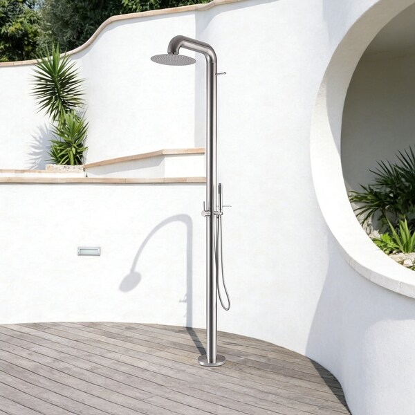 89'' H 304 Stainless Steel Freestanding Outdoor Shower with