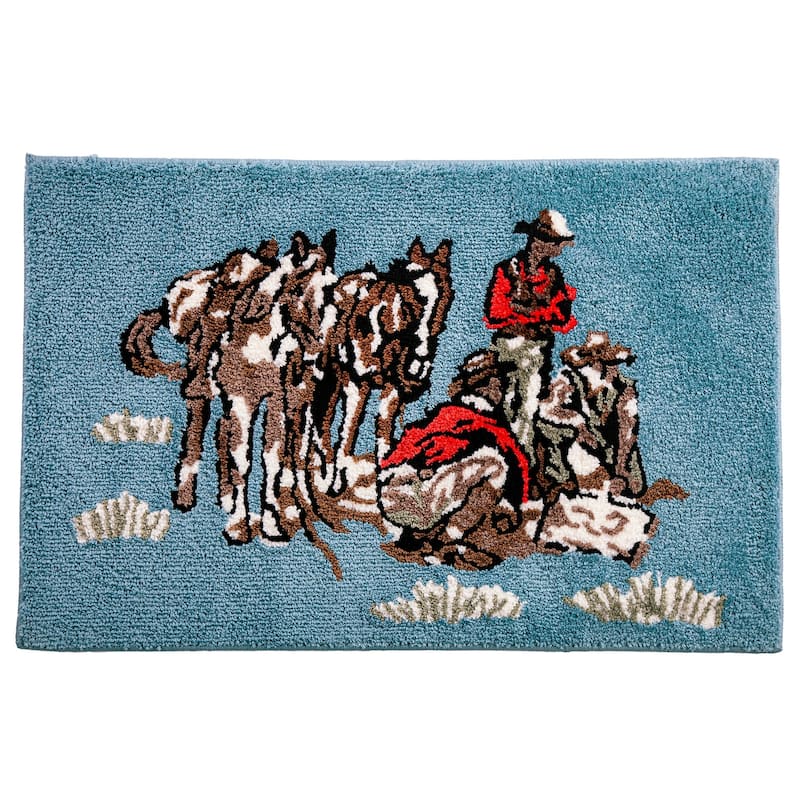 Tasha Polizzi for Paseo Road Settler Western Cowboys Jacquard Bath & Kitchen Rug, 24" x 36"