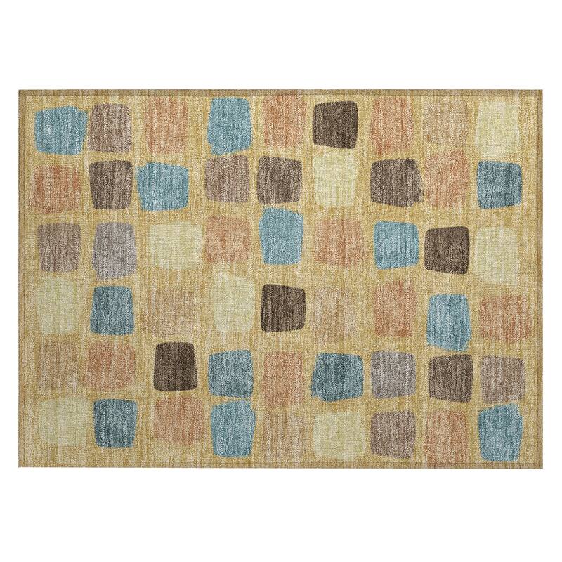 Machine Washable Indoor/ Outdoor Casual Hoppy Chantille Rug