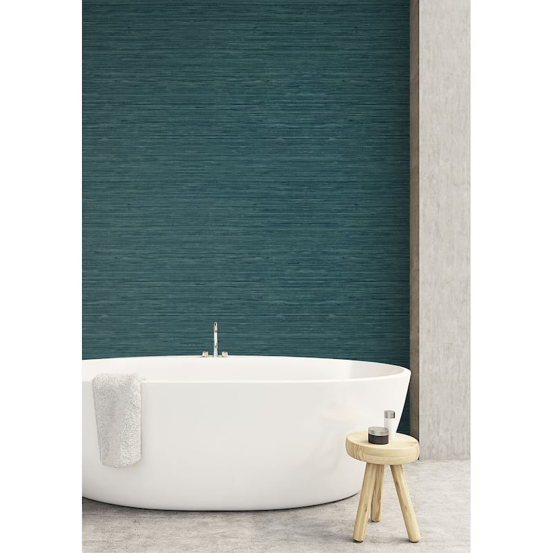 Seabrook Designs Sisal Hemp Embossed Vinyl Unpasted Wallpaper