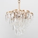 preview thumbnail 8 of 10, Modern Glam 4-tier Crystal Chandelier 4-light French Country Wagon Wheel Dining Room/ Island Lighting - 14.1 inches