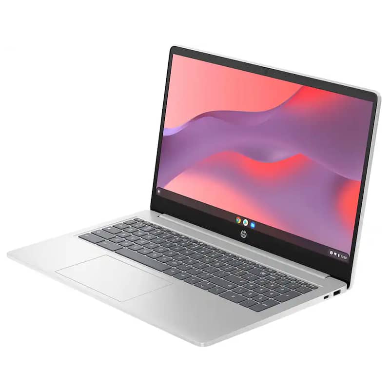 HP - 15.6" Chromebook Laptop - Intel Processor N200 2023 - 8GB Memory - 64GB eMMC - Natural Silver