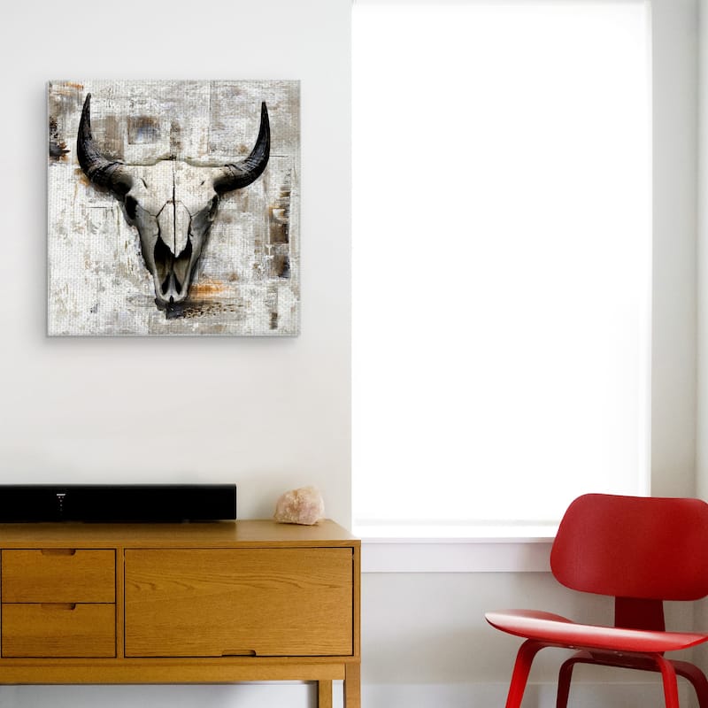 White Cowskull by GraphINC Canvas Art Print