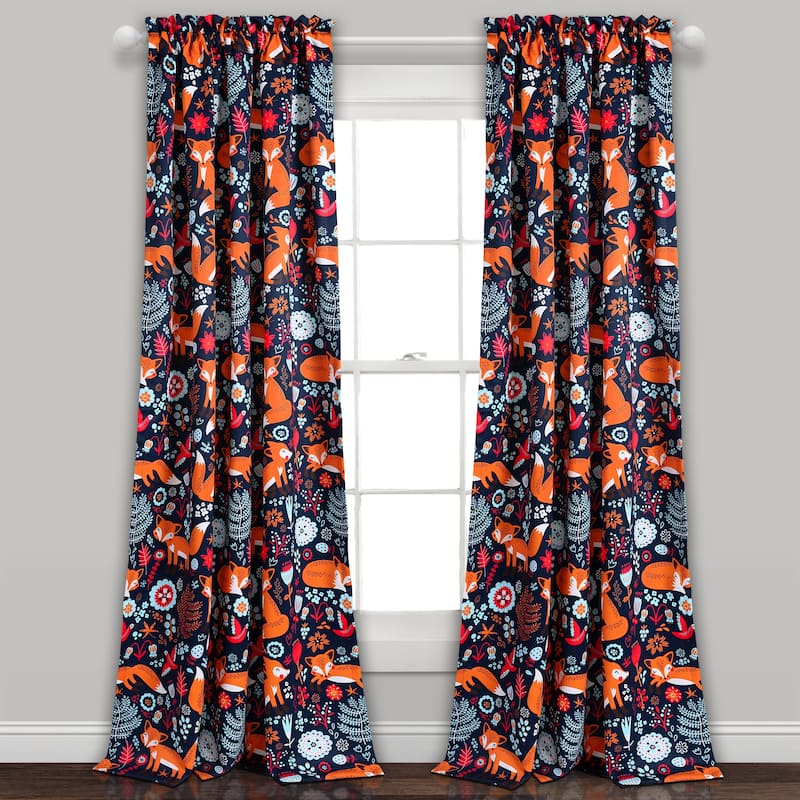 Lush Decor Pixie Room Darkening Window Curtain Panel Set - 52"W x 84"L - 52"W x 84"L - Blue