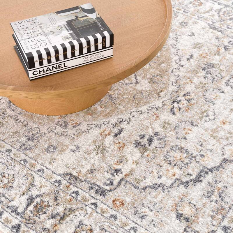 Hauteloom Manhattan Machine Washable Oriental Persian Medallion Vintage Distressed Area Rug