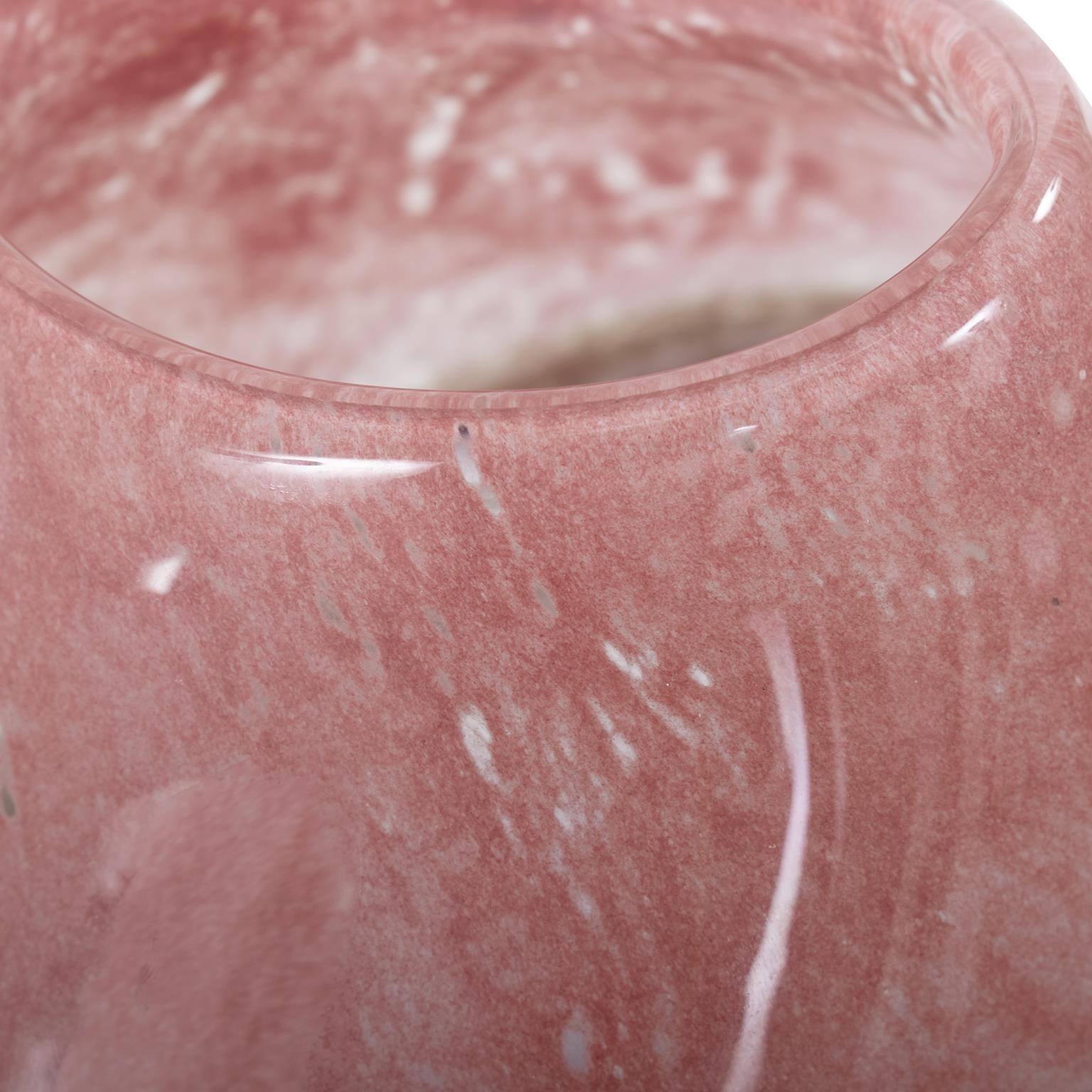 Allan Andrews Contemporary Pink & Violet Swirl Decorative Glass Vase