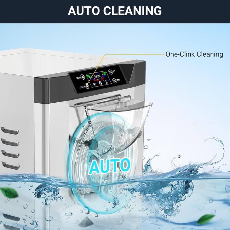 2000W Commercial Ice Cream Maker with LCD, Auto Clean & Pre-Cooling, 4.8–6.3 Gal/H