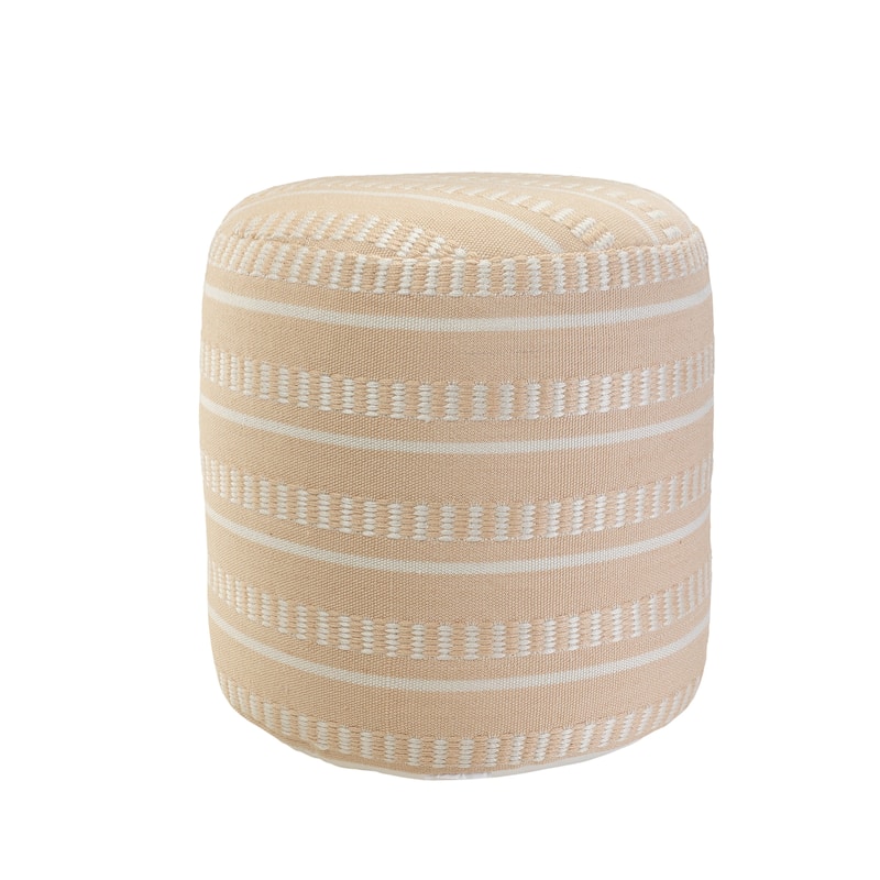 Sevita Dash and Stripe Geometric Indoor Outdoor Pouf - 20" x 20" x 20"