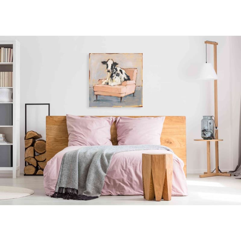 Epic Graffiti 'Moo-ving In II' by Ethan Harper, Canvas Wall Art