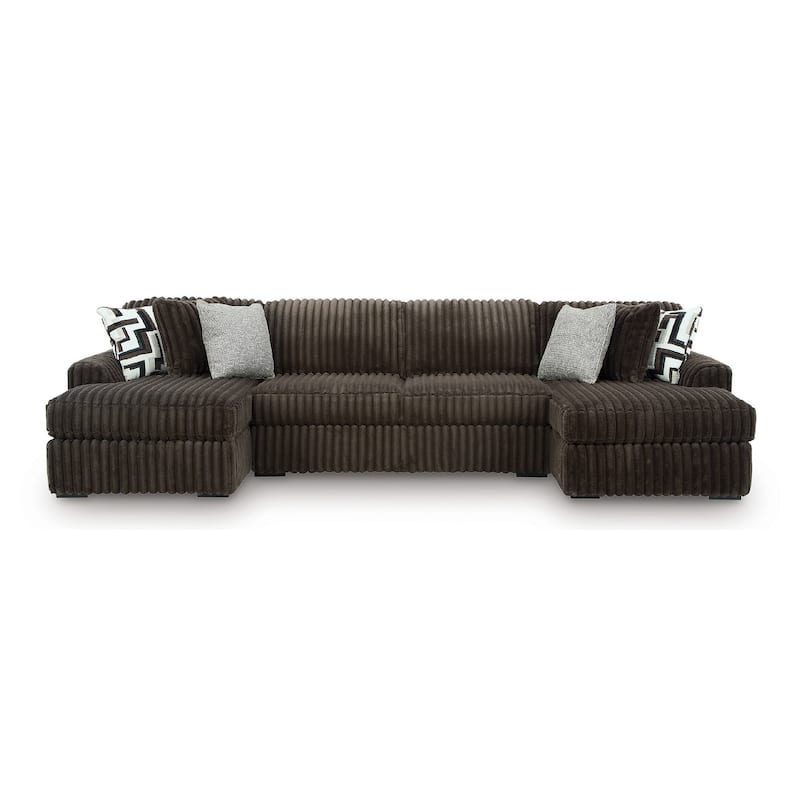Signature Design by Ashley Midnight-madness 3-Piece Sectional with Chaise - 150" W x 65" D x 40" H