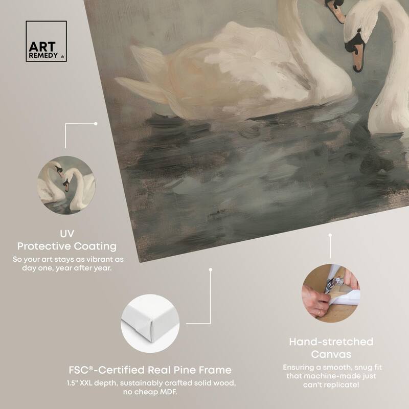 Ivory Idyllic Canvas by Art Remedy, Gallery Wrapped