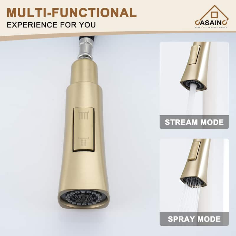 Single Handle Pull-Down Sprayer Kitchen Faucet