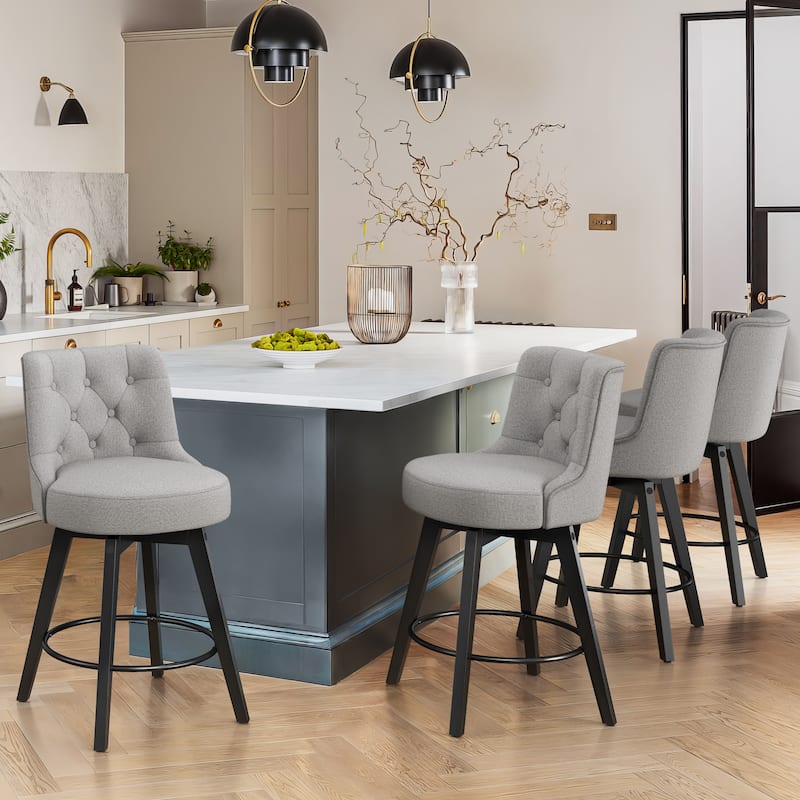 LUE BONA 26" Counter Height Bar Stools Swivel Bar stool for Kitchen Island - 26" H