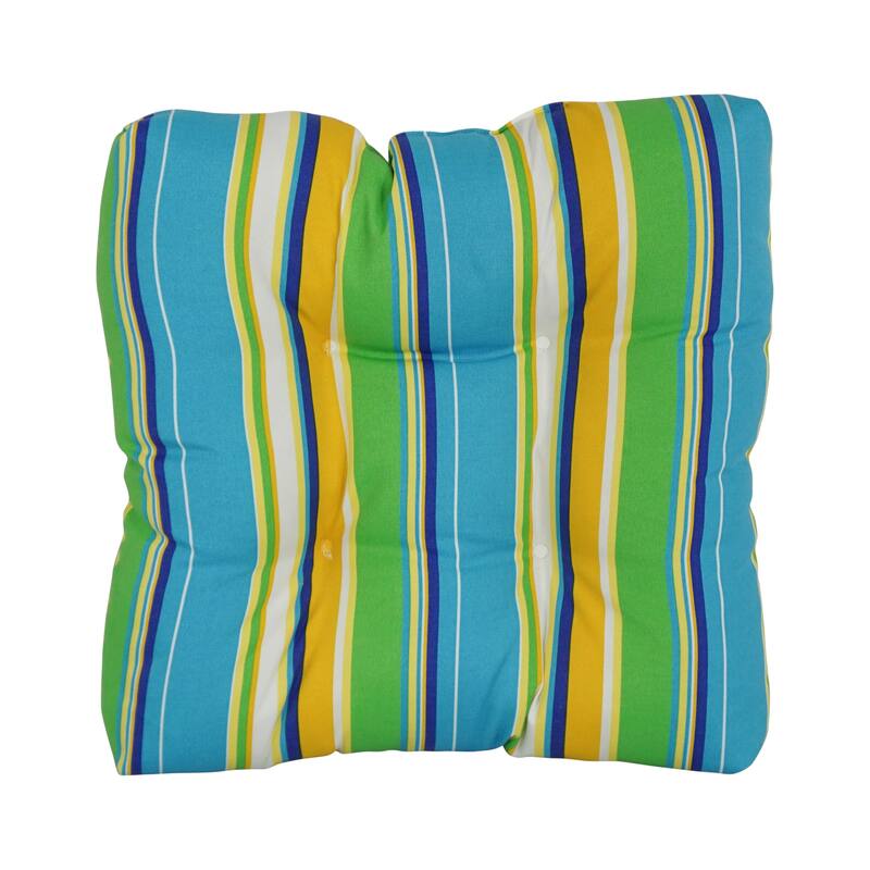 19-inch Square Tufted Indoor/Outdoor Chair Cushions (Set of 4) - 19" x 19"