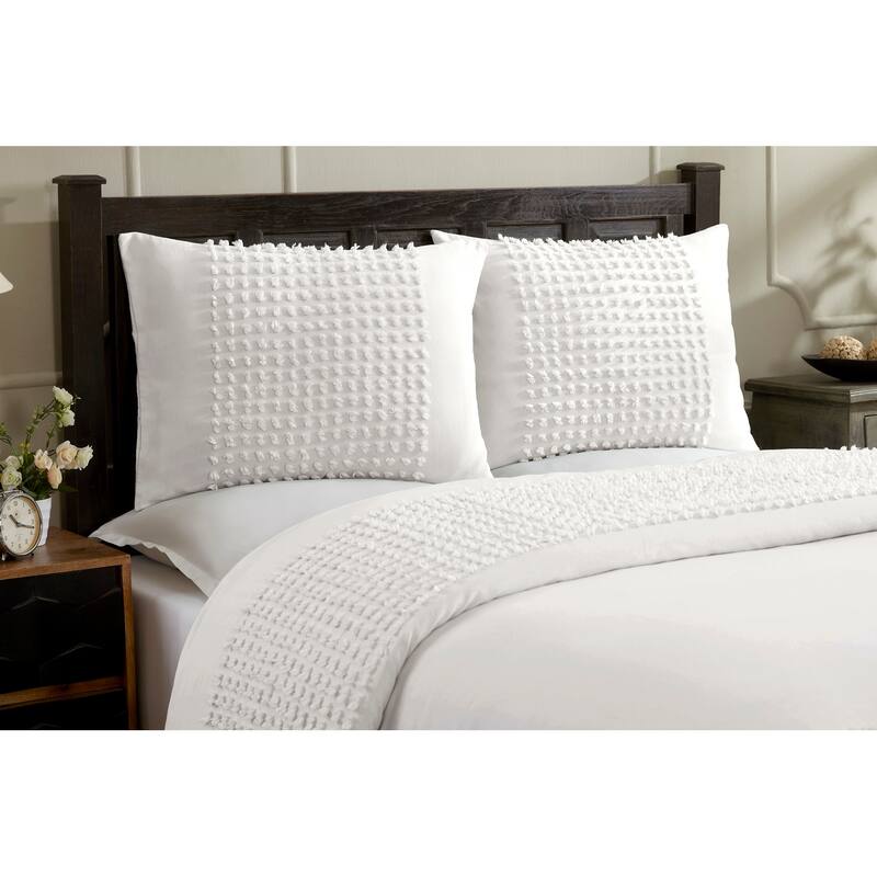 Better Trends Olivia Comforter Set 100% Cotton Tufted Soft Plush Chenille Machine Washable Tumble Dry