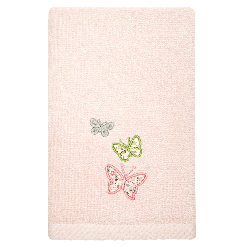 Authentic Hotel and Spa 100% Turkish Cotton Mariposa 3PC Embellished Towel Set