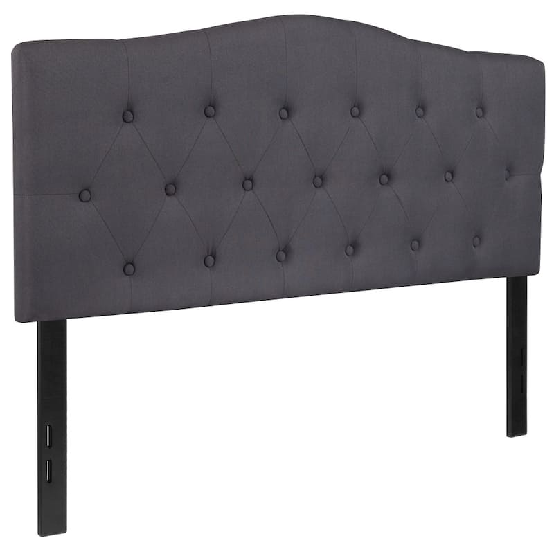 Arched Button Tufted Upholstered Headboard