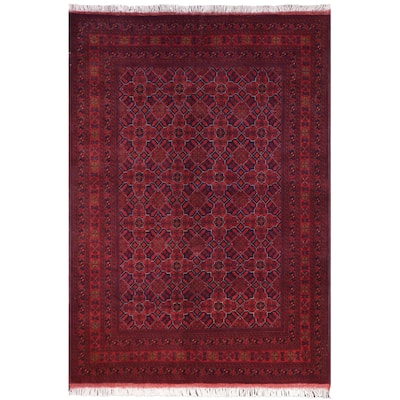 Tribal Biljik Khal Mohammadi Grant Red/Blue Rug - 5'8'' x 7'7''