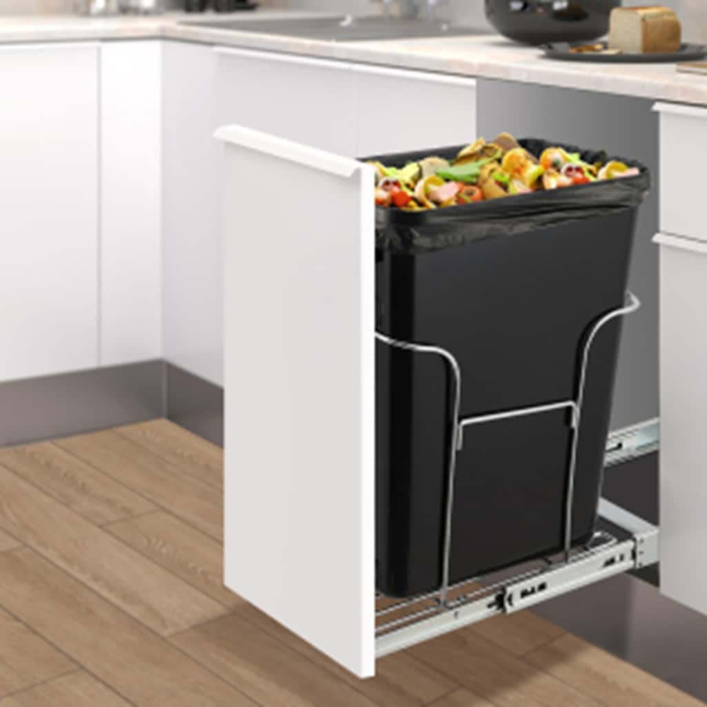 Pull Out Trash Can Under Cabinet for 30L Trash Can, Trash Can Not Included