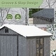 preview thumbnail 8 of 51, Patiowell 4' x 4' & 4' x 6' & 4' x 8' Plastic Outdoor Storage Shed, Resin Shed with Floor and Window for Patio Furniture,Tools