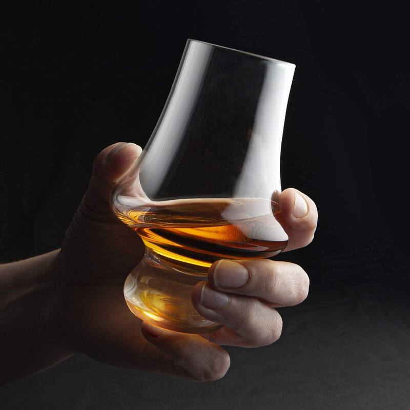 Final Touch Whiskey Tasting Crystal Glasses Set of 2 - 6.5 oz