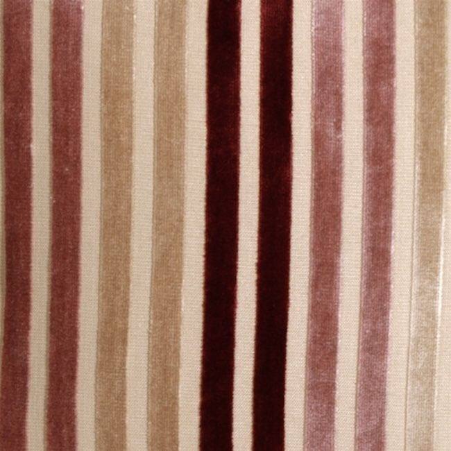 Multi Stripes Velvet 20x20 Throw Pillow with Polyfill Insert, Mauve