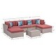 preview thumbnail 8 of 32, COSIEST 7-Piece Outdoor Patio Wicker Sectional Sofa with Coffee Table