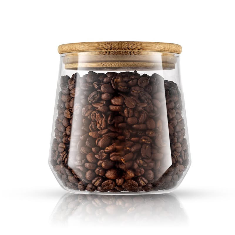 JoyFul Large Glass Kitchen Storage Jar with Bamboo Lid - 31 oz - 31 oz