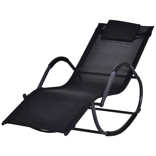 Outsunny Zero Gravity Ergonomically Design Lounger Rocker For Indoor Or Outdoor Use Uv Water Fighting Material Overstock 31020557